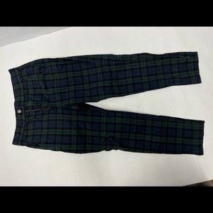 Blue & Green Plaid Hollister Jeans. Size Medium. Good condition
